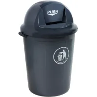 Poubelle à trappe 80 litres grise