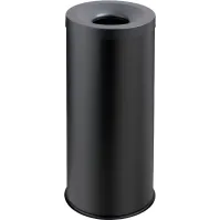 Corbeille noire anti-feu 30L sécurisée et élégante