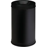 Corbeille noire anti-feu 120L design moderne robuste sécurité