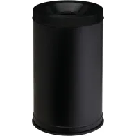Corbeille noire anti-feu 120L design moderne robuste sécurité