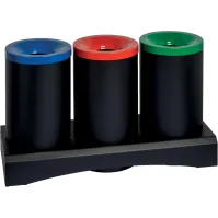Îlot écologique tri-sélectif 3 x 50 litres anti-feu