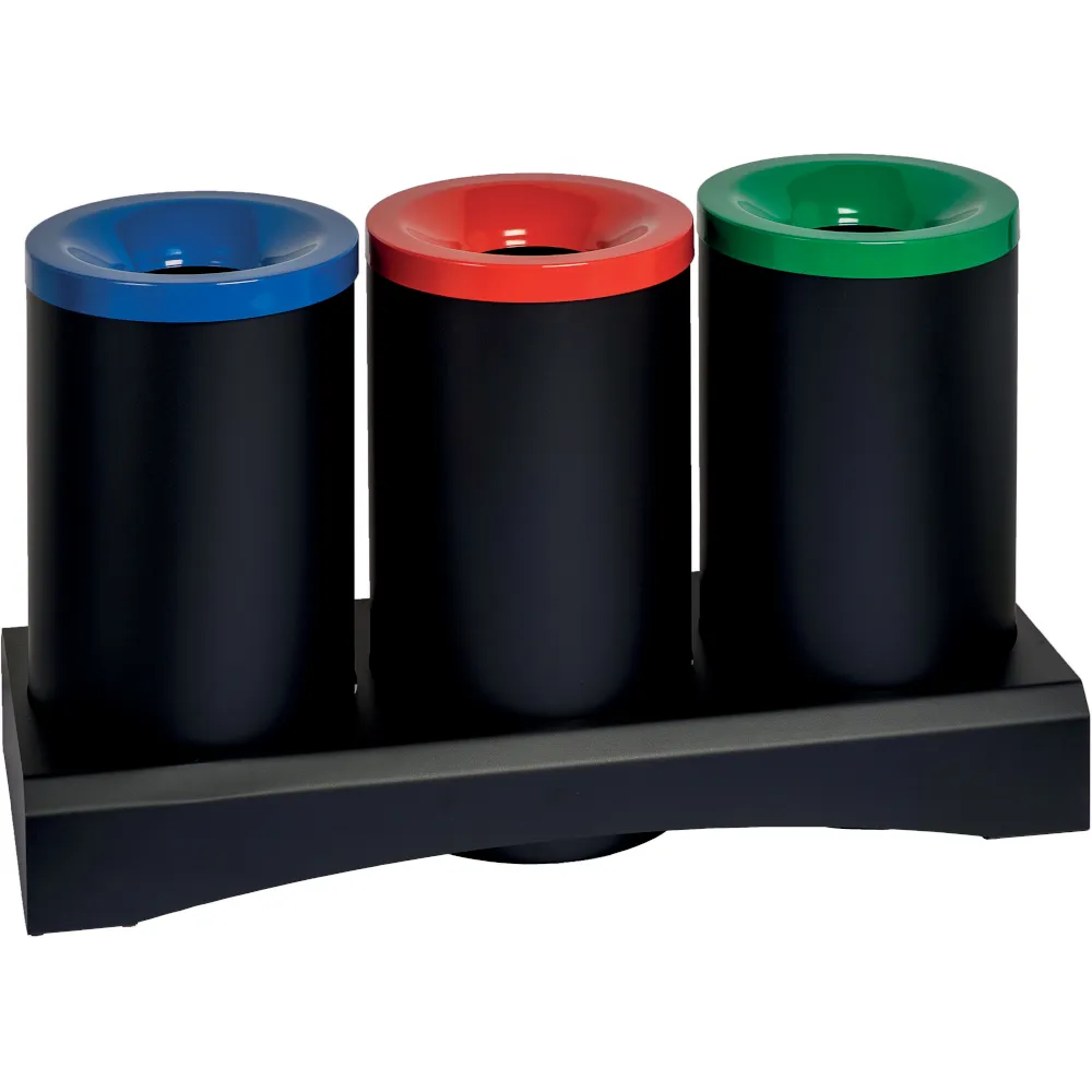 Îlot écologique tri-sélectif 3 x 50 litres anti-feu