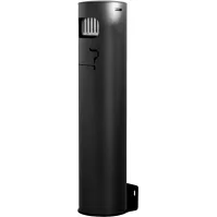 Cendrier colonne mural à ouverture frontale noir