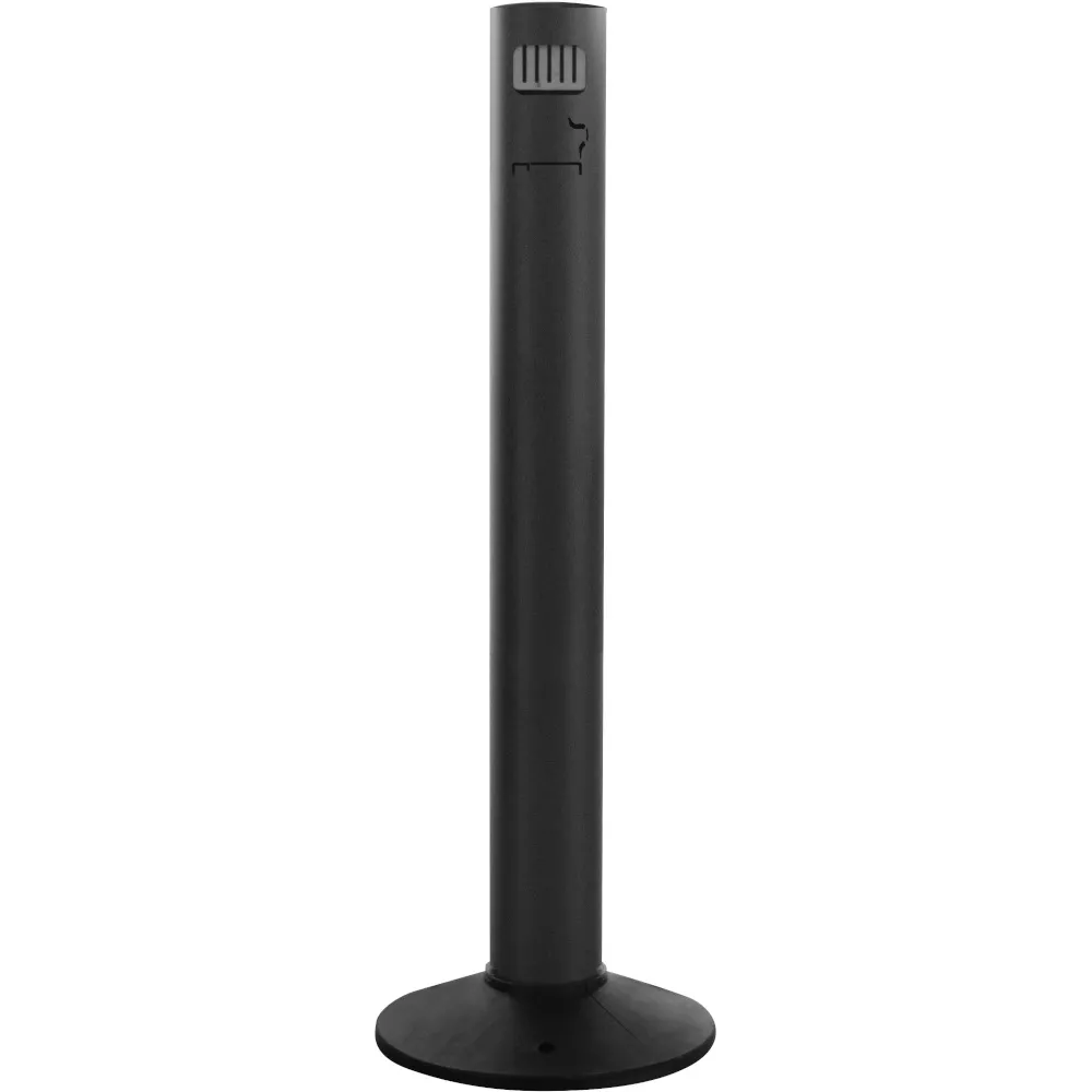 Cendrier colonne à ouverture frontale noir