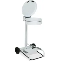 Support sacs-poubelle mobile acier 110 litres