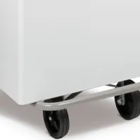 Conteneur caréné à pédale 70 litres acier peint blanc