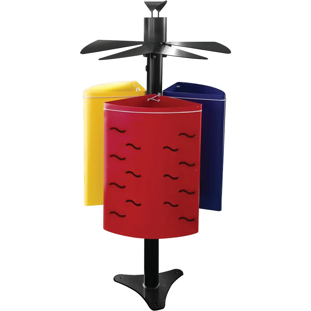 Poubelle de parc coloré