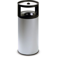 Corbeille cendrier anti-feu 75L grise design sécurisé pratique