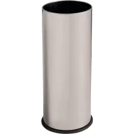 Corbeille inox brillant avec cendrier 15 litres