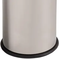 Corbeille inox brillant avec cendrier 15 litres