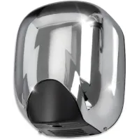 Sèche-mains à résistance chauffante aluminium chromé