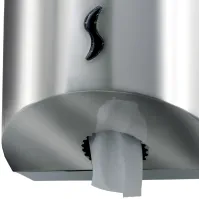 Distributeur inox pour bobine essuyage dévidage central brillant