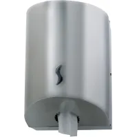 Distributeur inox brossé pour bobine dévidage central essuyage