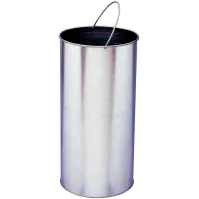 Poubelle dôme acier noir tête inox 40 litres