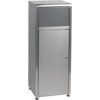 Collecteur fast food à porte battante inox 50 litres