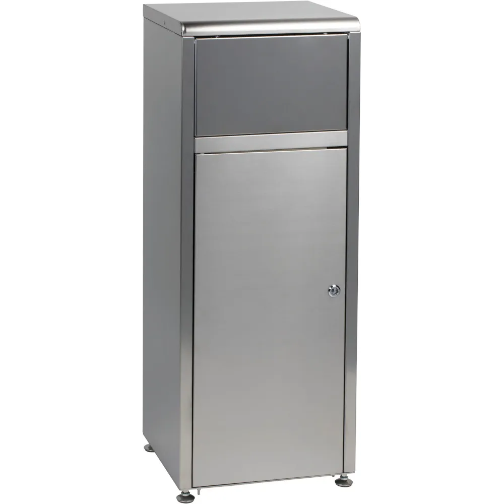 Collecteur fast food à porte battante inox 50 litres