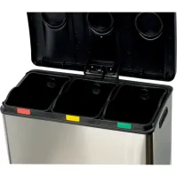 Poubelle à pédale tri-sélectif 3x12 litres