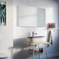 Miroir rectangulaire sans LED de salle de bains