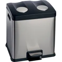 Poubelle à pédale tri-sélectif 2x12 litres
