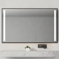 Miroir rectangulaire à LED