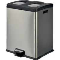 Poubelle à pédale tri-sélectif 2x30 litres