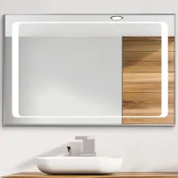 Miroir cadre aluminium LED basic