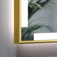 Grand miroir LED rectangulaire pour salles des bains moderne