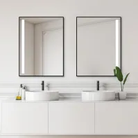 Double miroir LED chacun 1 bande lumineuse