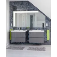 Miroir sur mesure sous comble de toit LED