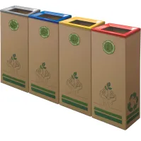 Poubelle carton 42L écologique pratique bureau