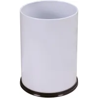 Corbeille à papier blanche 12L design classique élégante pratique