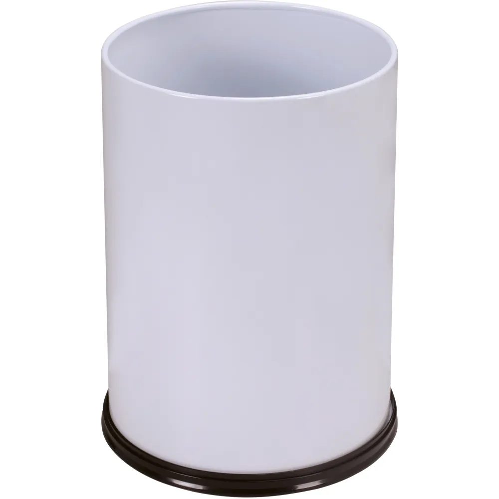 Corbeille à papier blanche 12L design classique élégante pratique