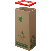 Cadre rouge écologique pour poubelle 42L