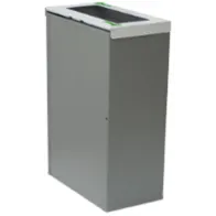 Corbeille Nice 45 litres couvercle ouvert et support de sac