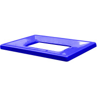 Cadre métallique bleu durable pour poubelle écologique