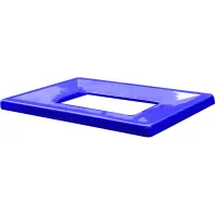 Cadre métallique bleu durable pour poubelle écologique