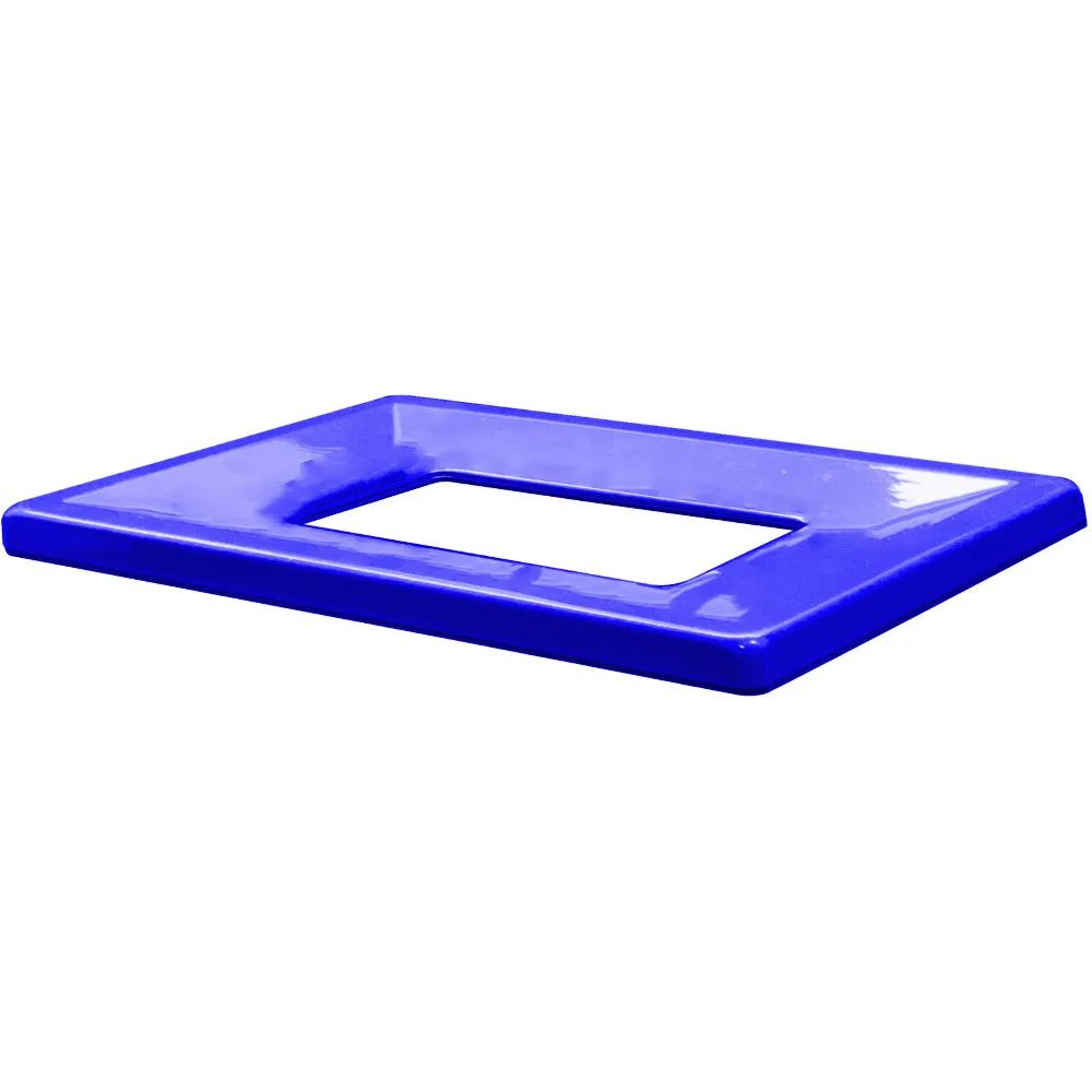 Cadre métallique bleu durable pour poubelle écologique