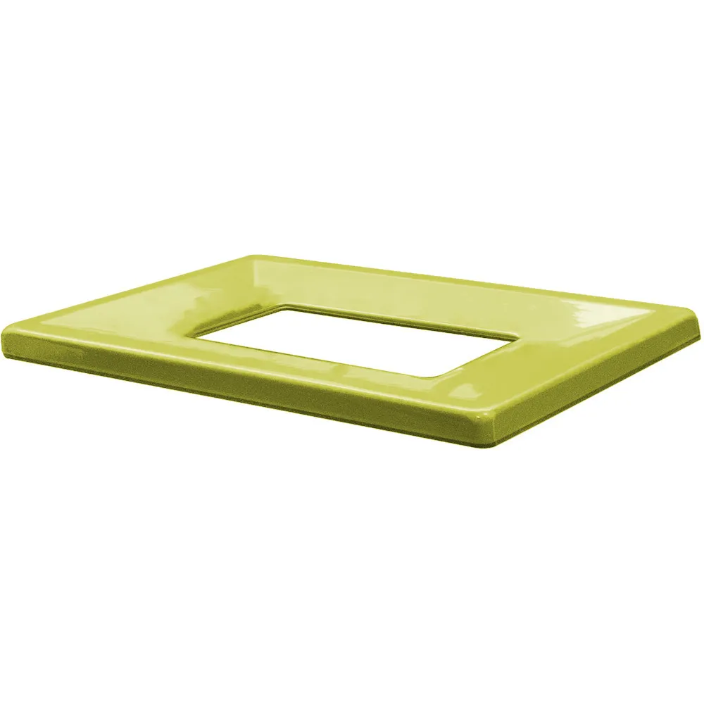 Cadre métallique jaune poubelle écologique 60L