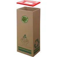 Cadre métallique rouge écologique pour poubelles 60L