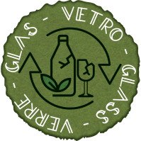 Adhésif rond multilingue verre