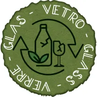 Adhésif rond multilingue verre