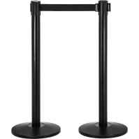 Poteaux balisage noirs sangle noire