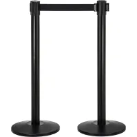 Poteaux balisage noirs sangle noire