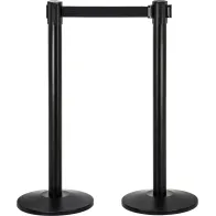 Poteaux balisage noirs sangle noire