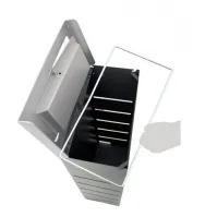 Corbeille Nice 75 litres couvercle ouvert et support de sac