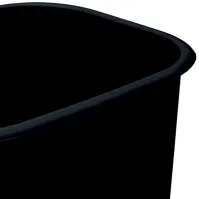 Corbeille plastique ignifugée noire 14L pour bureaux et hôtels