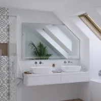 Miroir sous comble led pointillés fins sur mesure