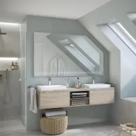 Miroir sous comble led pointillés fins sur mesure