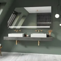 miroir sous toit en angle