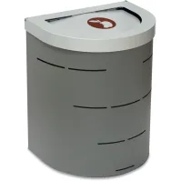 Corbeille Nice 65 litres couvercle basculant et support de sac